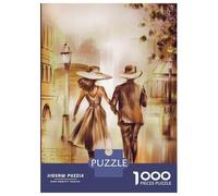 Jigsaw Puzzle1000 Pieces Romantic Couple Walking Adult Jigsaw Relaxing Games Staycation Kill Time Unique Gifts for Birthday And Christmas 38x26cm/1000pcs