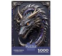Jigsaw Puzzle1000 Pieces Royal Silver Cyber Dragon Adult Jigsaw Puzzle Hands-on Game For Family Fun Unique Gifts for Birthday And Christmas 52x38cm/1000pcs