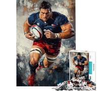 Jigsaw Puzzle1000 Pieces Rugby Rush Practical Game Brain Intelligence Challenge Addictive Toys Gifts for Women Men Stress Reliever (size 75x50cm)