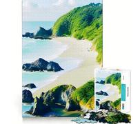 Jigsaw Puzzle1000 Pieces Serenity by The Sea Neat Cut Decor Brain Game Gift Calm Game Time Birthday Activity (38x52cm)