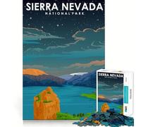 Jigsaw Puzzle1000 Pieces Sierra Nevada at Night Neat Cut Decor Brain Game Gift Calm Game Time Birthday Activity (50x75cm)