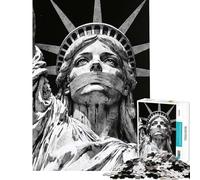 Jigsaw Puzzle1000 Pieces Silenced Statue of Liberty Adult Jigsaw Puzzle Relaxing Games Enhance Memory Unique Gifts for Birthday And Christmas (Size 38x52cm)