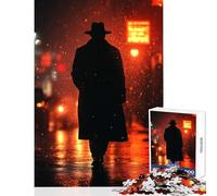 Jigsaw Puzzle1000 Pieces Silhouette in The City Puzzles for Teenagers Difficult Hard Challenging To Complete Challenging Game Gifts (50x75cm)