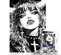 Jigsaw Puzzle1000 Pieces Sinister Sisterhood Relax Games Precision Cutting Toy Wall Decor Deal As Gifts for The Whole Family (38X26cm)