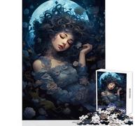 Jigsaw Puzzle1000 Pieces Sleeping Beauty Under Moonlight Jigsaw Puzzles for Adults Stress Reliever Difficult And Challenge Addictive Toys to Cultivate Patience (50x75cm)