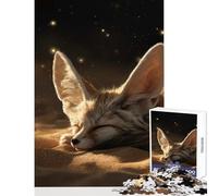 Jigsaw Puzzle1000 Pieces Sleeping Fennec Fox in The Desert Jigsaws for Adults Puzzle Family Activities Help The Brain Exercise Addictive Toys to Cultivate Patience (38x26cm)