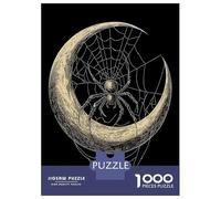 Jigsaw Puzzle1000 Pieces Spider Moon Web Adult Jigsaw Puzzle Anti-Stress Toys Staycation Kill Time Unique Gifts for Birthday And Christmas 70x50cm/1000pcs