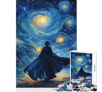 Jigsaw Puzzle1000 Pieces Starry Night Wanderer Relax Games Precision Cutting Toy Wall Decor Deal As Gifts for The Whole Family (38X52cm)