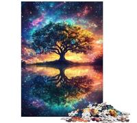 Jigsaw Puzzle1000 Pieces Starry Tree Reflections Jigsaw Puzzles for Adults Family Activities Train Your Brain And Hands Stress Reduction Gifts (75x50cm/1000pcs)