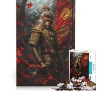 Jigsaw Puzzle1000 Pieces Sun Wukong The Monkey King, Brain Teaser Game, Train Your Brain And Hands, Suitable for Desktop Decoration 38x52cm