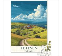 jigsaw puzzle1000 pieces Teteven Mountain Town | Hand Speed Race Staycation Kill time deal as gifts for the whole family 38x52cm