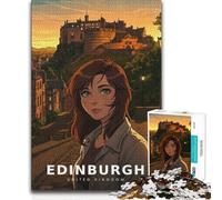 Jigsaw Puzzle1000 Pieces The Highland Fortress in Fading Light Perfect Decoration Art Work Gift for And from 14 Years And over (size 50x75cm)