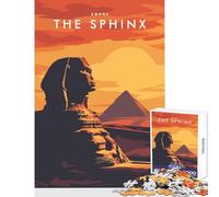 Jigsaw Puzzle1000 Pieces The Sphinx Egypt Jigsaws for Adults Puzzle Family Activities Help The Brain Exercise Addictive Toys to Cultivate Patience (38x26cm)