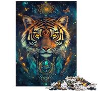 Jigsaw Puzzle1000 Pieces Tiger's Cosmic Dream- Puzzles for Teenagers Hand Speed Race for Birthday, Chrismas Brain Intelligence Challenge Addictive Toys (75x50cm/1000pcs)