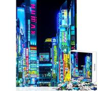 Jigsaw Puzzle1000 Pieces Tokyo Japan Night Lights Brain Teaser Game for The Whole Family Home Decoration Toys Wishlist with Santa Claus (38x26cm)