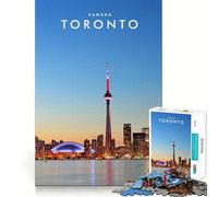 Jigsaw Puzzle1000 Pieces Toronto Canada Flawless Cut Fun Logic Fun Toy Free Play Game Birthday Activity (38x52cm)