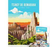 Jigsaw Puzzle1000 Pieces Tsingy De Bemaraha Nt Park Jigsaws for Adults Puzzle Stress Reliever Difficult And Challenge Toy Intellectual Game (50x75cm)