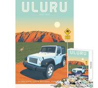 Jigsaw Puzzle1000 Pieces Uluru Ayers Rock Poster Jigsaws for Adults Puzzle Stress Reliever Difficult And Challenge Toy Intellectual Game (38x52cm)