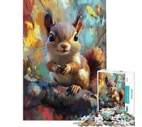 Jigsaw Puzzle1000 Pieces Vibrant Squirrel Art Jigsaw Puzzles for Adults Family Activities Train Your Brain And Hands Stress Reduction Gifts (Size 38x52cm)