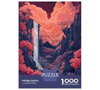 Jigsaw Puzzle1000 Pieces Waterfall Ruin Valley Adult Jigsaw Puzzle Hands-on Game For Family Fun Unique Gifts for Birthday And Christmas 38x26cm/1000pcs