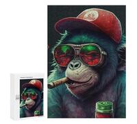 Jigsaw Puzzle300 PCS Chill Monkey Vibe Puzzle for Adults Relaxing Games Improve Memory Unique Gifts for Birthday And Christmas 300 PCS