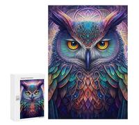Jigsaw Puzzle300 PCS Colorful Mystical Owl Artwork Puzzle for Adults Relaxing Games Improve Memory Unique Gifts for Birthday And Christmas 300 PCS