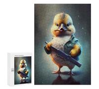 Jigsaw Puzzle300 PCS Duckling Soldier with Gun Puzzle for Adults Relaxing Games Improve Memory Unique Gifts for Birthday And Christmas 300 PCS