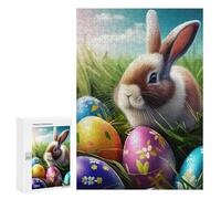Jigsaw Puzzle300 PCS Easter Egg Hunt Scene Puzzle for Adults Relaxing Games Improve Memory Unique Gifts for Birthday And Christmas 300 PCS