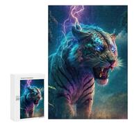 Jigsaw Puzzle300 PCS Electric Tiger Roar -1 Puzzle for Adults Relaxing Games Improve Memory Unique Gifts for Birthday And Christmas 300 PCS