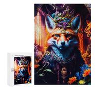 Jigsaw Puzzle300 PCS Fox in A Fantasy Garden Puzzle for Adults Relaxing Games Improve Memory Unique Gifts for Birthday And Christmas 300 PCS