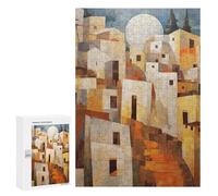 Jigsaw Puzzle300 PCS Greece Pastel Puzzle for Adults Relaxing Games Improve Memory Unique Gifts for Birthday And Christmas 300 PCS