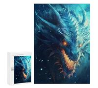 Jigsaw Puzzle300 PCS Icy Dragon Portrait Puzzle for Adults Relaxing Games Improve Memory Unique Gifts for Birthday And Christmas 300 PCS