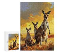 Jigsaw Puzzle300 PCS Kangaroo Trio Puzzle for Adults Relaxing Games Improve Memory Unique Gifts for Birthday And Christmas 300 PCS