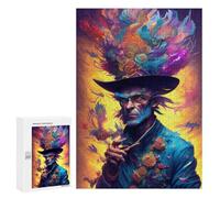 Jigsaw Puzzle300 PCS Magical Floral Sorcerer Puzzle for Adults Relaxing Games Improve Memory Unique Gifts for Birthday And Christmas 300 PCS