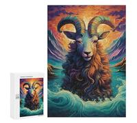 Jigsaw Puzzle300 PCS Oceanic Ram Majesty Puzzle for Adults Relaxing Games Improve Memory Unique Gifts for Birthday And Christmas 300 PCS
