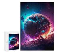 Jigsaw Puzzle300 PCS Planetary Collision in Space Puzzle for Adults Relaxing Games Improve Memory Unique Gifts for Birthday And Christmas 300 PCS
