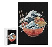 Jigsaw Puzzle300 PCS Ramen Bowl Art Puzzle for Adults Relaxing Games Improve Memory Unique Gifts for Birthday And Christmas 300 PCS