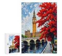 Jigsaw Puzzle300 PCS Street View of London Big Ben Puzzle for Adults Relaxing Games Improve Memory Unique Gifts for Birthday And Christmas 300 PCS