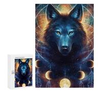 Jigsaw Puzzle300 PCS Wolf Moon Dreamcatcher Art Puzzle for Adults Relaxing Games Improve Memory Unique Gifts for Birthday And Christmas 300 PCS