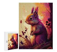 Jigsaw Puzzle500 PCS Autumnal Squirrel Serenity Puzzle for Adults Relaxing Games Improve Memory Unique Gifts for Birthday And Christmas 500 PCS