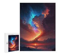 Jigsaw Puzzle500 PCS Cosmic Aurora Over Frozen Peaks Puzzle for Adults Relaxing Games Improve Memory Unique Gifts for Birthday And Christmas 500 PCS