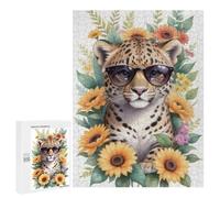 Jigsaw Puzzle500 PCS Cute Watercolor Leopard Puzzle for Adults Relaxing Games Improve Memory Unique Gifts for Birthday And Christmas 500 PCS
