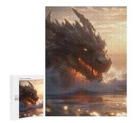 Jigsaw Puzzle500 PCS Dragon Emerging from The Sea Puzzle for Adults Relaxing Games Improve Memory Unique Gifts for Birthday And Christmas 500 PCS