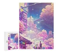 Jigsaw Puzzle500 PCS Fantasy Cloud Cityscape Puzzle for Adults Relaxing Games Improve Memory Unique Gifts for Birthday And Christmas 500 PCS