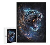 Jigsaw Puzzle500 PCS Flame Tiger Artwork Puzzle for Adults Relaxing Games Improve Memory Unique Gifts for Birthday And Christmas 500 PCS