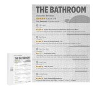 Jigsaw Puzzle500 PCS Funny Bathroom Reviews Puzzle for Adults Relaxing Games Improve Memory Unique Gifts for Birthday And Christmas 500 PCS