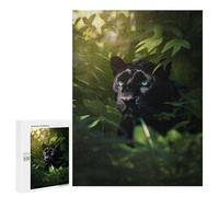 Jigsaw Puzzle500 PCS Green Jungle Black Panther Puzzle for Adults Relaxing Games Improve Memory Unique Gifts for Birthday And Christmas 500 PCS