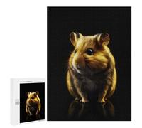 Jigsaw Puzzle500 PCS Hamster Gold Black Puzzle for Adults Relaxing Games Improve Memory Unique Gifts for Birthday And Christmas 500 PCS
