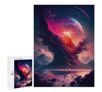 Jigsaw Puzzle500 PCS Planetary Tree Aurora Puzzle for Adults Relaxing Games Improve Memory Unique Gifts for Birthday And Christmas 500 PCS