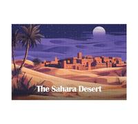 Jigsaw Puzzle75x50cm/1000pcs Sahara Desert Morocco Night Landscape Adult Jigsaw Puzzle Toy Wall Decor Presents for Women Unique Gifts for Birthday And Christmas 75x50cm/1000pcs